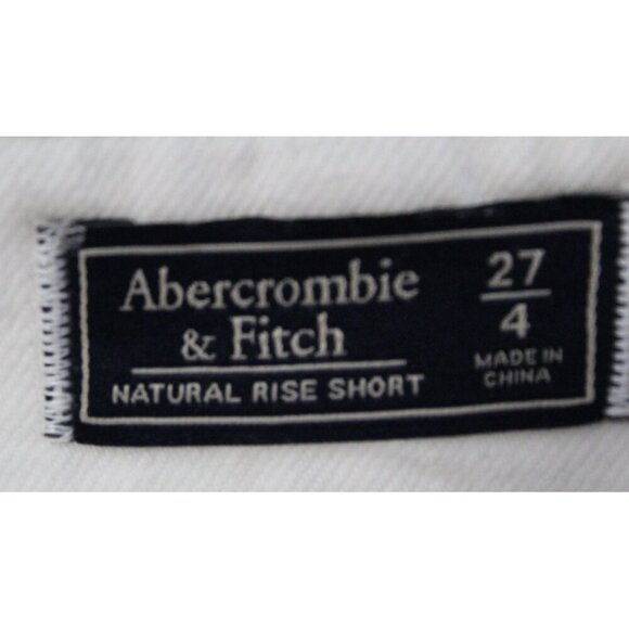 Abercrombie & Fitch Button Fly High Waist Shorts Belted White Size 27/4 - Picture 3 of 6